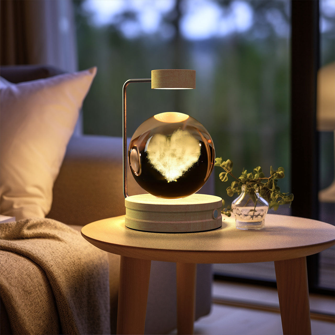 Crystal Ball Cosmic Dinosaur Indoor Night Light USB Power Warm Bedside Light Birthday Gift Night Lamp - NOMAN STORE LLC