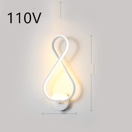 led wall lamp nordic minimalist bedroom bedside lamp - NOMAN STORE LLC