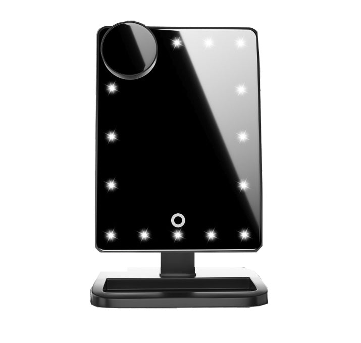 Touch Screen Makeup Mirror With 20 LED Light Bluetooth Music Speaker 10X Magnifying Mirrors Lights - NOMAN STORE LLC