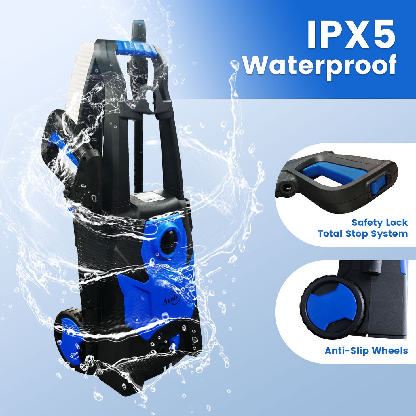Electric High-pressure Cleaning Machine, Electric Powerful Cleaning Machine With Rotating Nozzle, 3200 PSI Maximum 2.2 GPM High-pressure Cleaning Machine---Selling On Walmart And Temu Is Prohibited - NOMAN STORE LLC