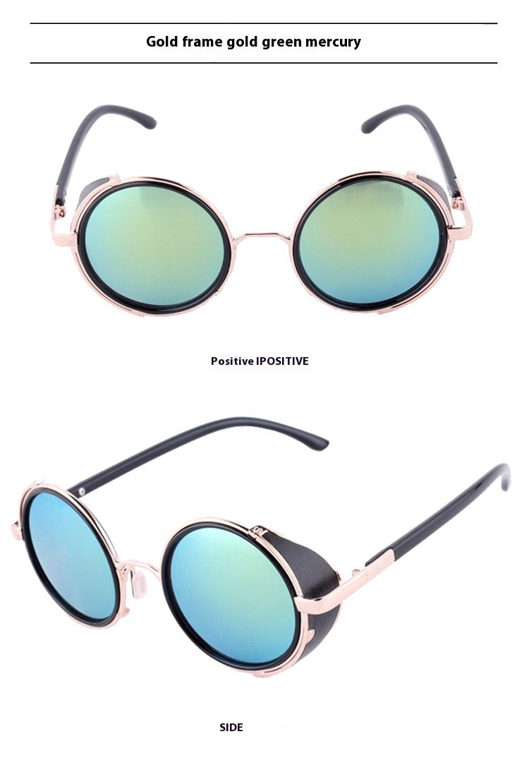 Round Retro Sunglasses Fashion UV Protection Sunglasses - NOMAN STORE LLC