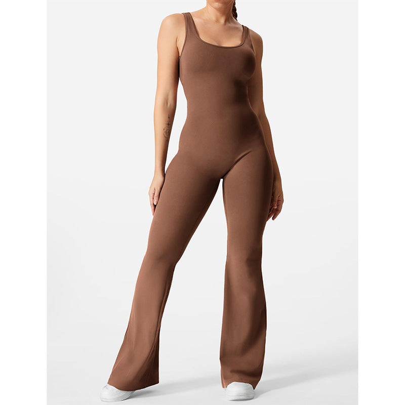 Slim Fit Hip Raise Jumpsuit Sexy Backless Exercise Yoga Clothes - NOMAN STORE LLC