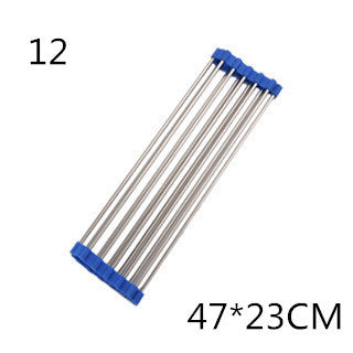 Folding Kitchen Drain Sink Rack Stainless Steel - NOMAN STORE LLC