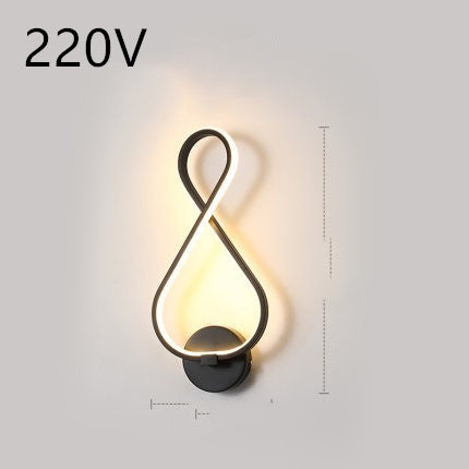 led wall lamp nordic minimalist bedroom bedside lamp - NOMAN STORE LLC