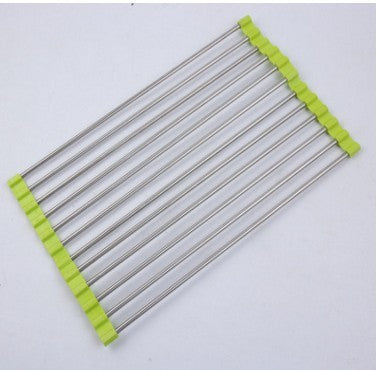 Folding Kitchen Drain Sink Rack Stainless Steel - NOMAN STORE LLC
