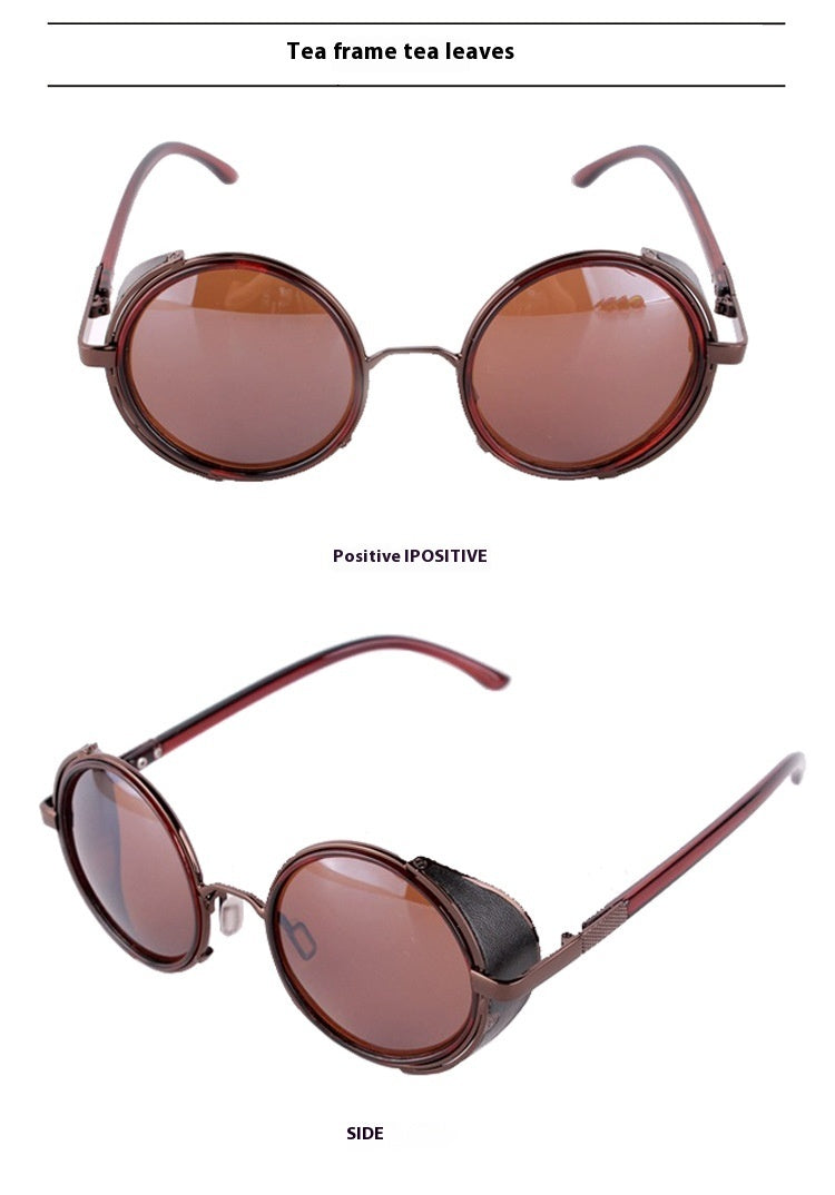 Round Retro Sunglasses Fashion UV Protection Sunglasses - NOMAN STORE LLC