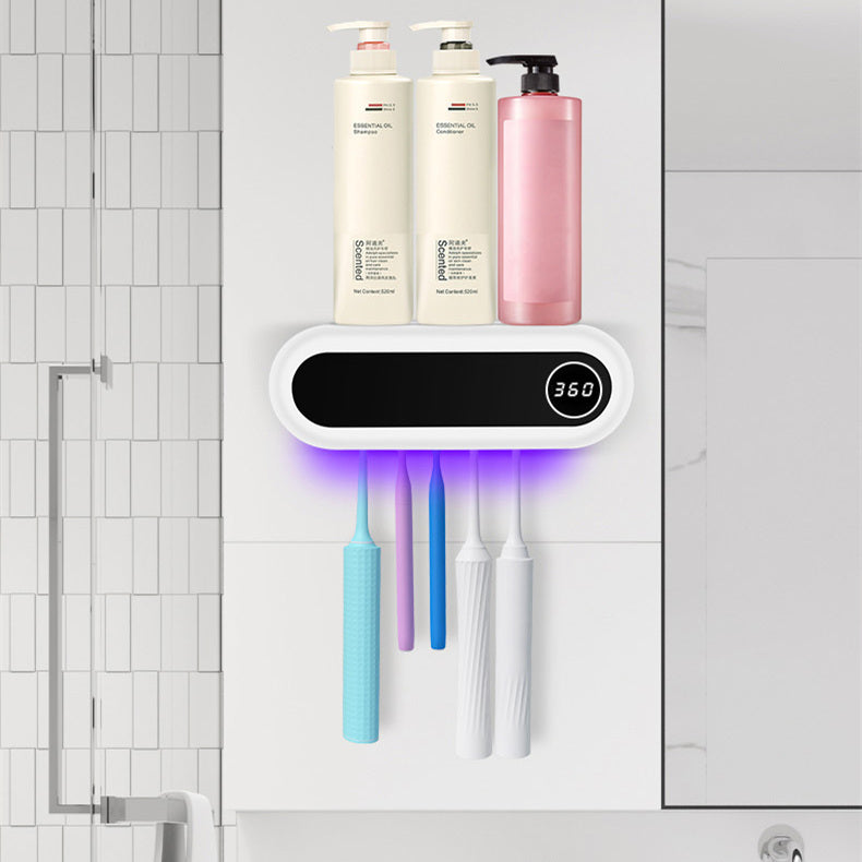 Wall Mounted Toothbrush Holder Smart Toothbrush UV Sterilizer Holder Toothpaste Dispenser Squeezer For Bathroom Accessories - NOMAN STORE LLC