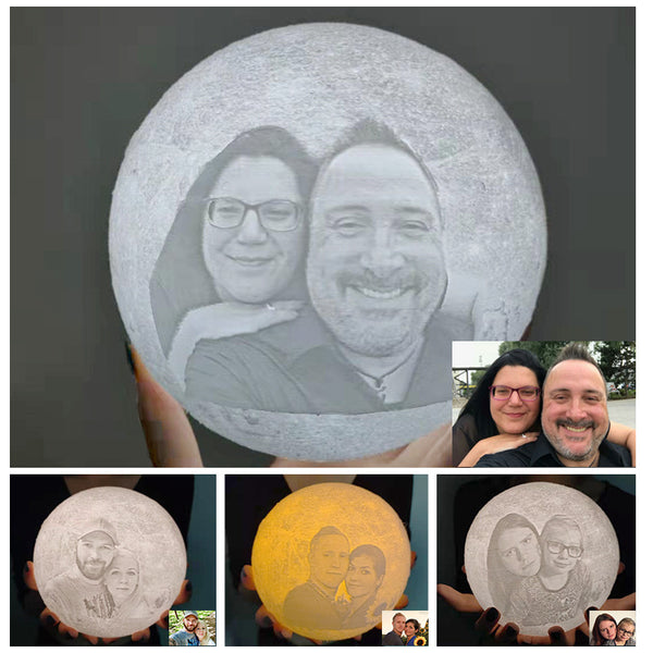 Custom Moon Lamp – Personalized 3D Photo Moon Night Light
