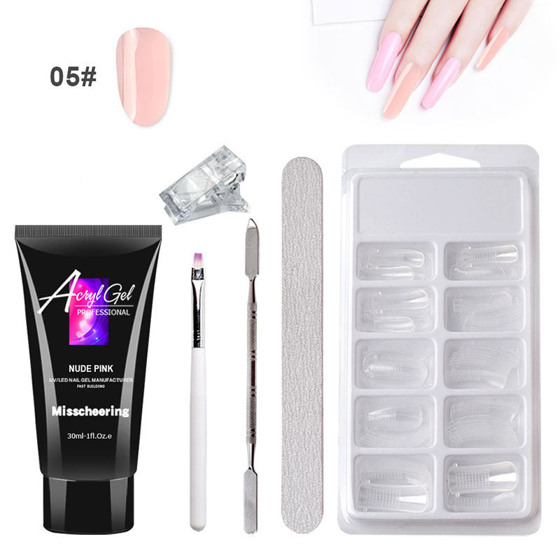 Painless Extension Gel Nail Art Without Paper Holder Quick Model Painless Crystal Gel Set - NOMAN STORE LLC