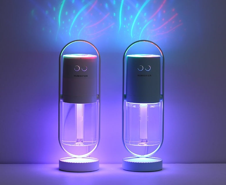 Magic Shadow USB Air Humidifier For Home With Projection Night Lights Ultrasonic Car Mist Maker Mini Office Air Purifier - NOMAN STORE LLC