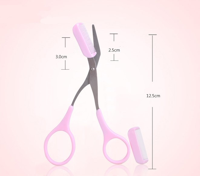 Beauty tools eyebrow scissors with eyebrow comb - NOMAN STORE LLC