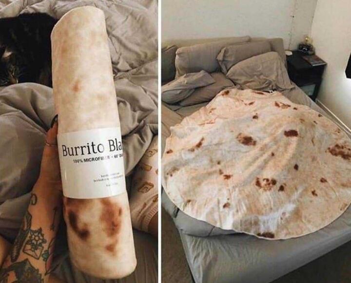 Super Soft Warm Flannel Burrito Blankets 280Gsm Round Shape Airplane Travel Throw Coral Fleece Tortilla Nap Wrap Blankets - NOMAN STORE LLC