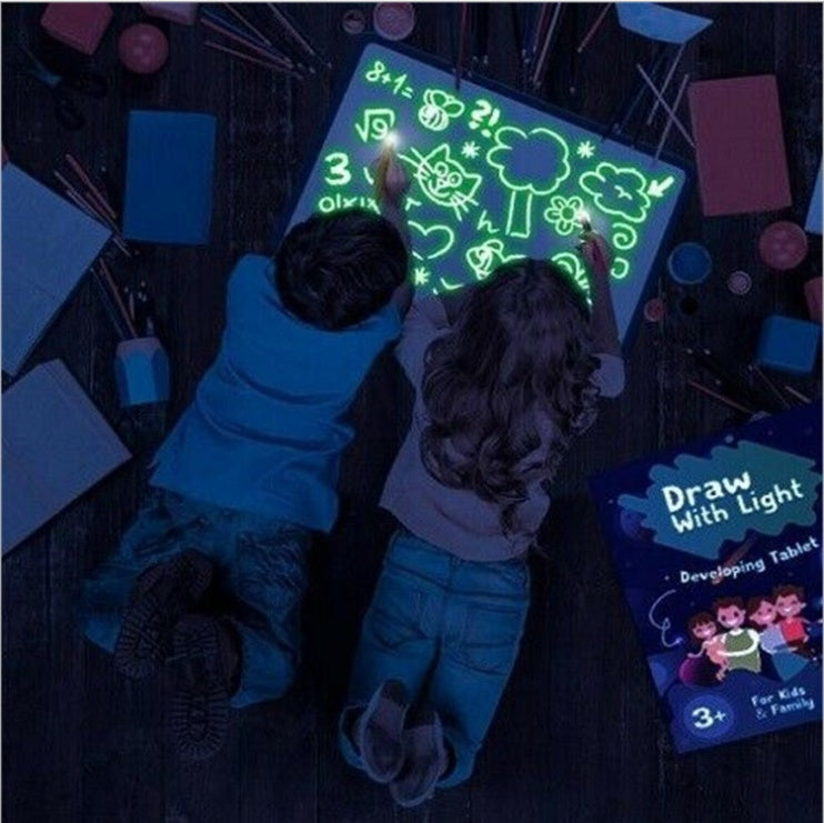 Educational Toy Drawing Pad 3D Magic 8 Light Effects Puzzle Board Sketchpad - NOMAN STORE LLC