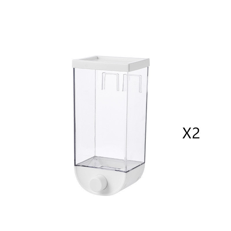 Kitchen Food Storage Easy Press Container Cereal Dispenser Wall Mounted Food Storage Box - NOMAN STORE LLC