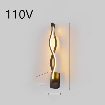 led wall lamp nordic minimalist bedroom bedside lamp - NOMAN STORE LLC