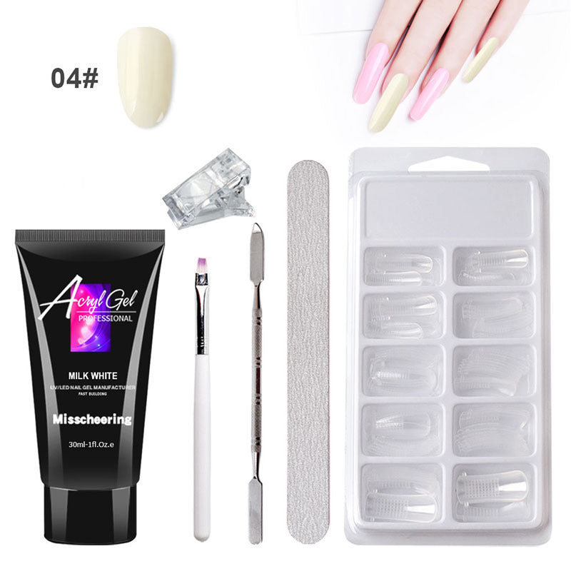 Painless Extension Gel Nail Art Without Paper Holder Quick Model Painless Crystal Gel Set - NOMAN STORE LLC