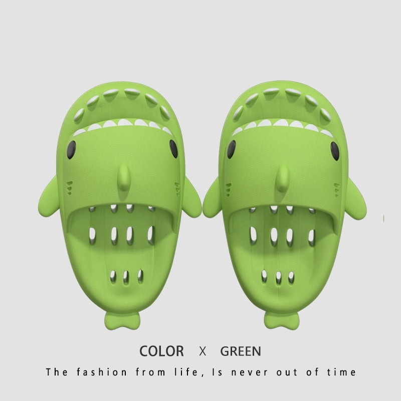 Shark Slippers With Drain Holes Shower Shoes For Women Quick Drying Eva Pool Shark Slides Beach Sandals With Drain Holes - NOMAN STORE LLC