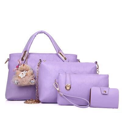 new Korean fashion handbags embossed four piece ladies bag shoulder diagonal handbag - NOMAN STORE LLC
