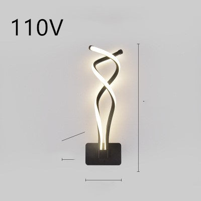 led wall lamp nordic minimalist bedroom bedside lamp - NOMAN STORE LLC