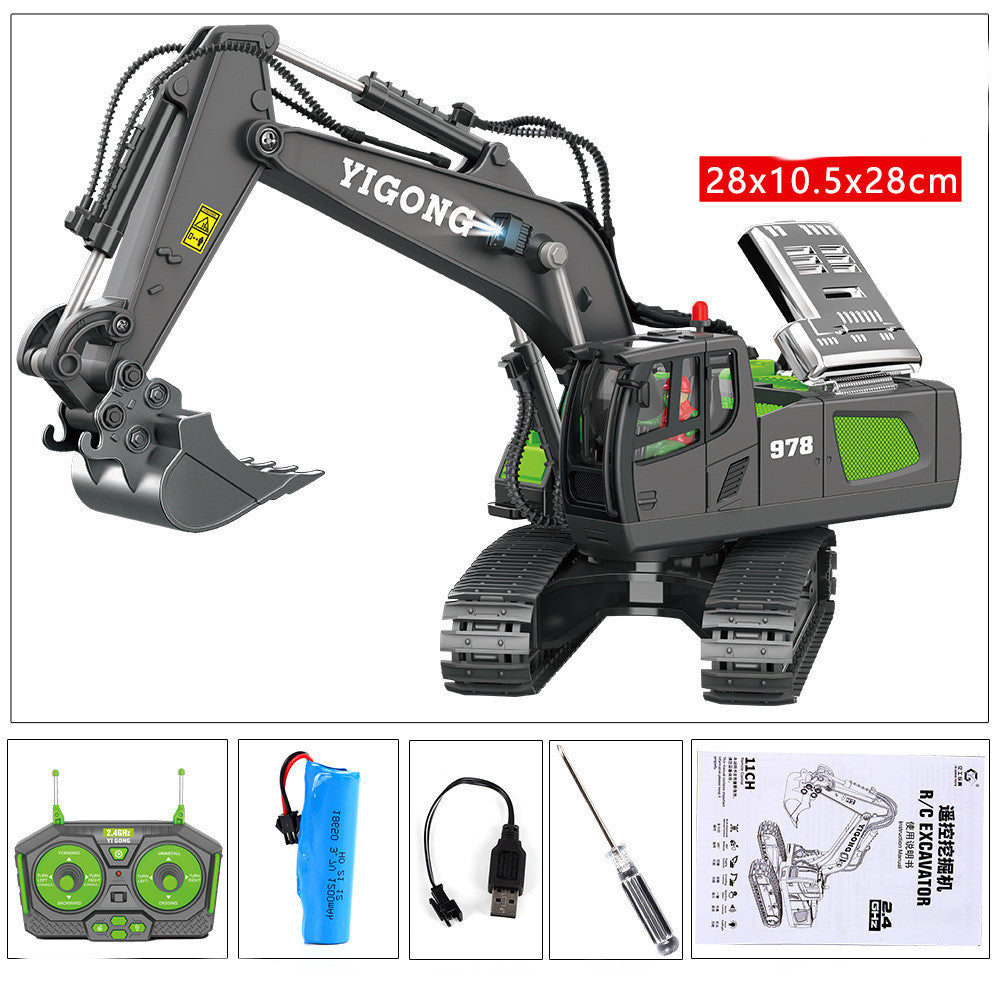 Children's Simple Alloy Charging Excavator Toy Car - NOMAN STORE LLC