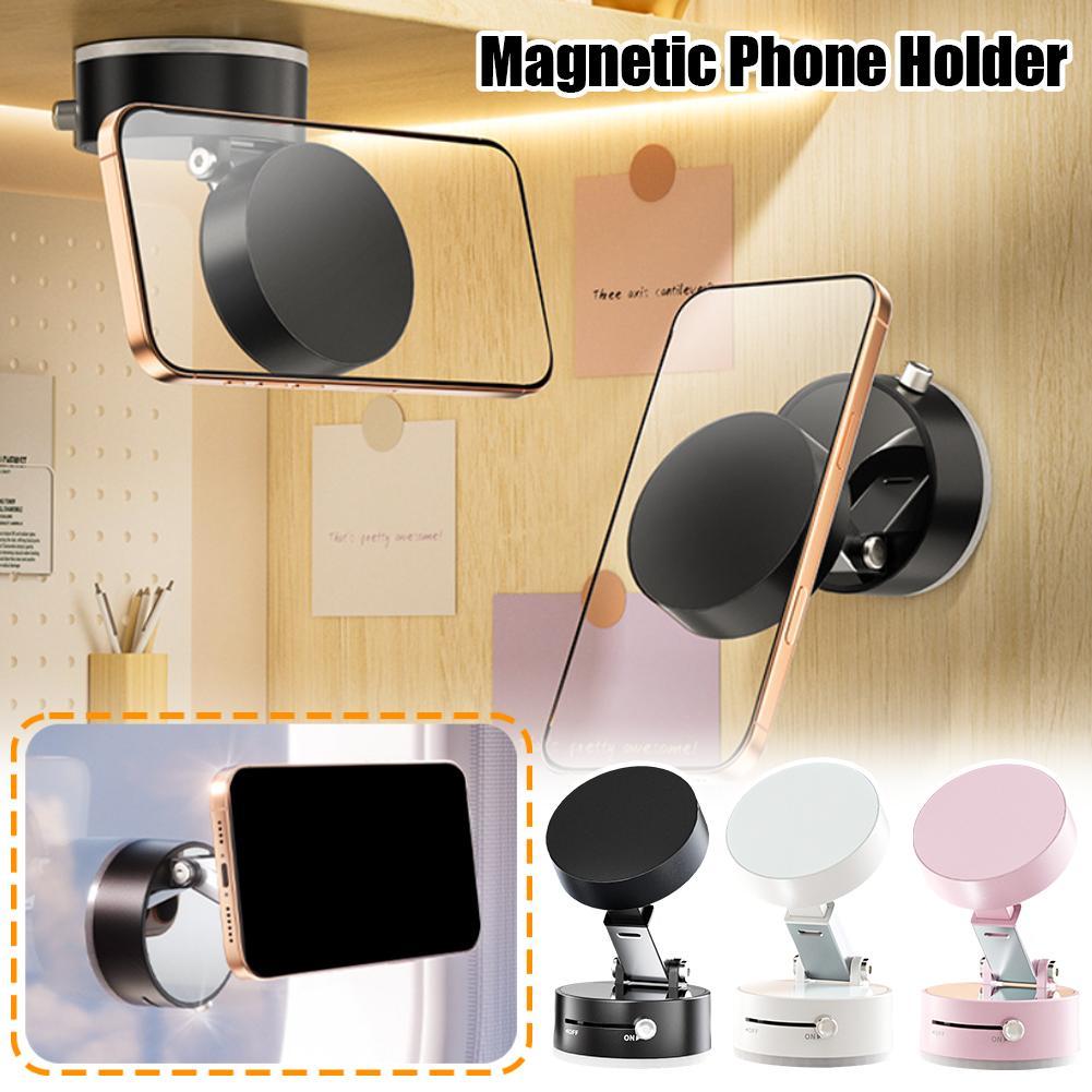 Foldable Magnetic Vacuum Car Phone Holder Foldable Suction Cup With Suction Cup Hands-Free Navigation For Smart Phone - NOMAN STORE LLC