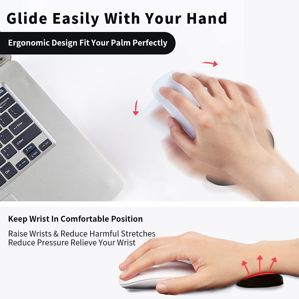 Ergonomic Mouse Wrist Rest Mouse Pads Silicon Gel Non-Slip Streamline Wrist Rest Support Mat Computer Mouse Pad For Office Gaming PC Accessories - NOMAN STORE LLC