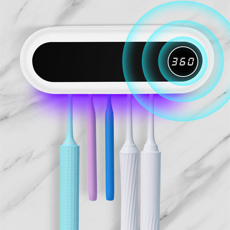 Wall Mounted Toothbrush Holder Smart Toothbrush UV Sterilizer Holder Toothpaste Dispenser Squeezer For Bathroom Accessories - NOMAN STORE LLC