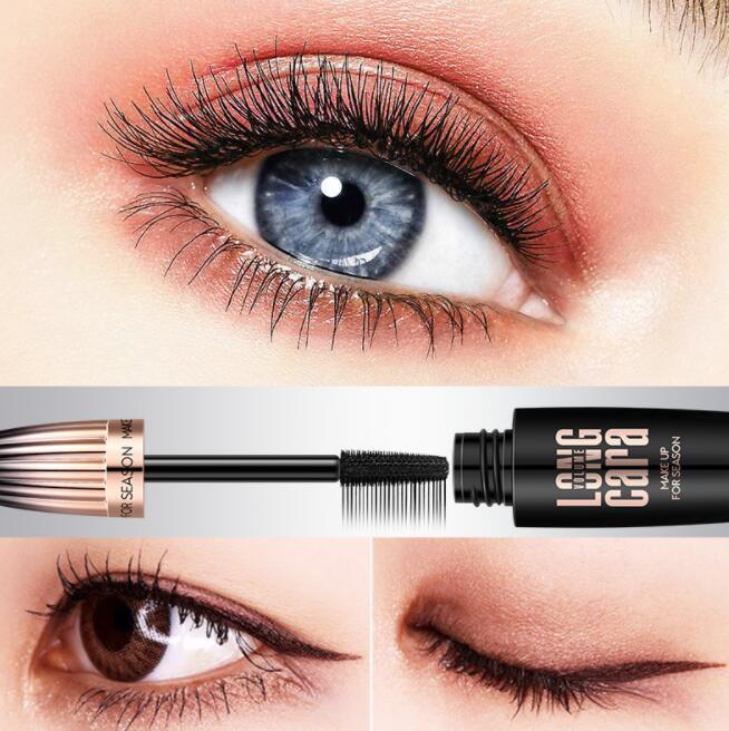 Makeup Eyelash Mascara Eye Lashes Makeup 4D Silk Fiber Lash Mascara New Long Curling Black Waterproof Fiber Mascara - NOMAN STORE LLC