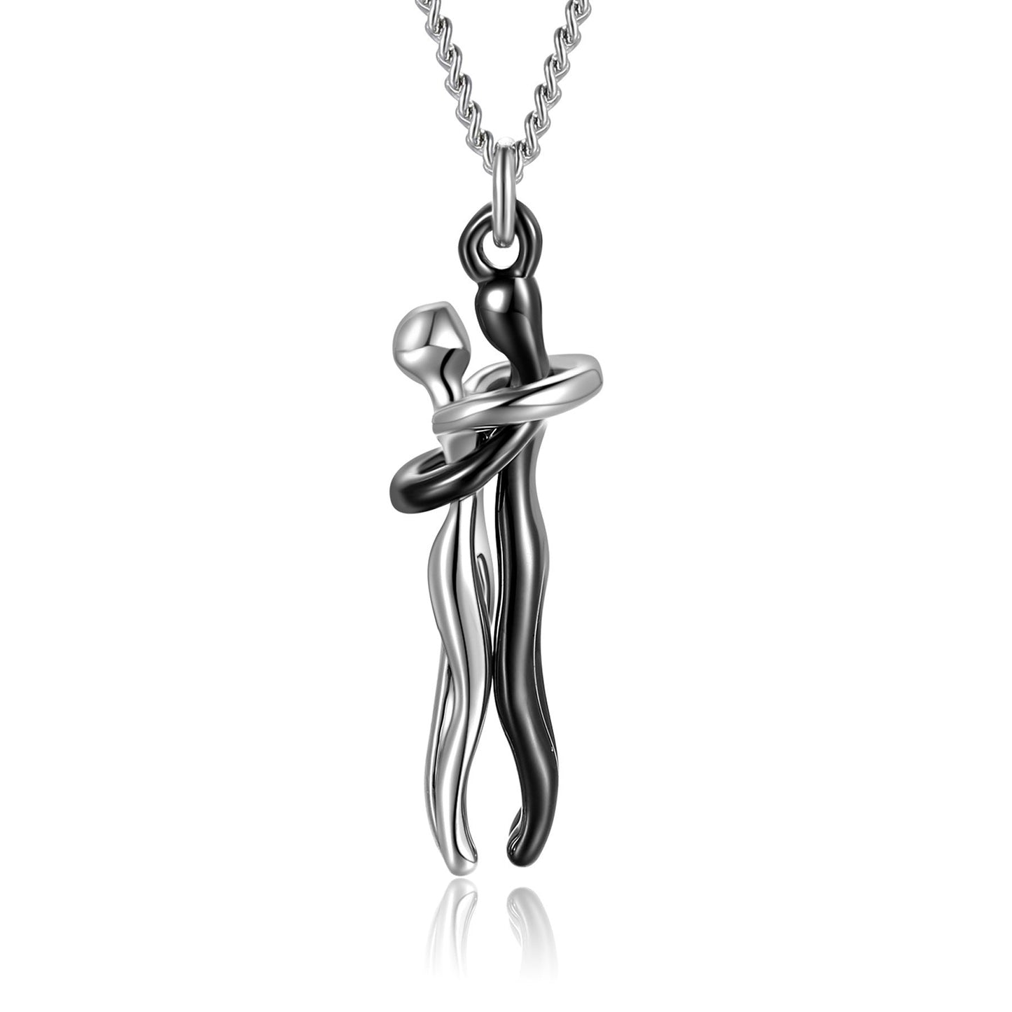 Love Hug Necklace Unisex Men Women Couple Jewelry Simple Temperament Clavicle Chain Valentines Day Lover Gift - NOMAN STORE LLC