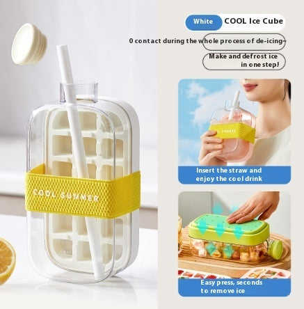 One-Click Molding Cooling Cup,Instant Ice Maker,Zero-Contact Design,Straw Included,Curling Mold,Portable & Stylish Chilled Drink - NOMAN STORE LLC