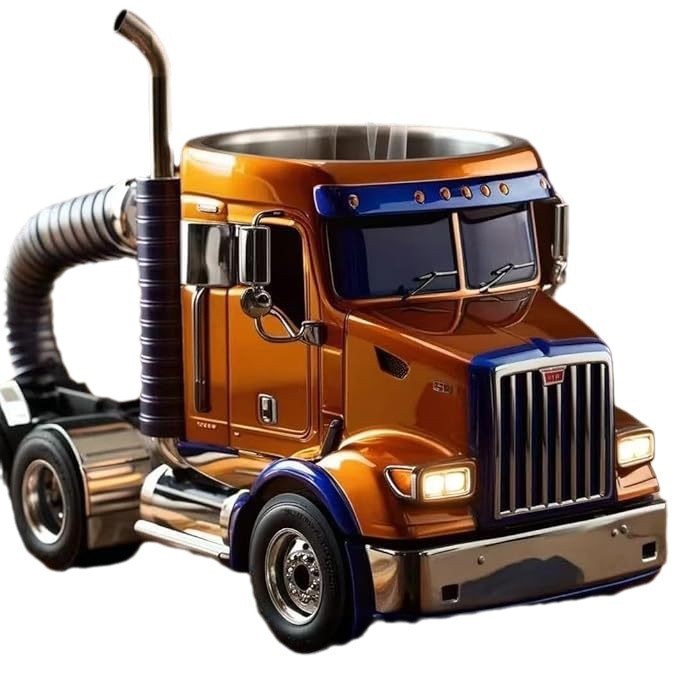 Durable Truck Coffee Mug Semi Truck Handcrafted Coffee Cup Semi-trailer Shaped Semi-Truck Coffee Mugs For Family - NOMAN STORE LLC