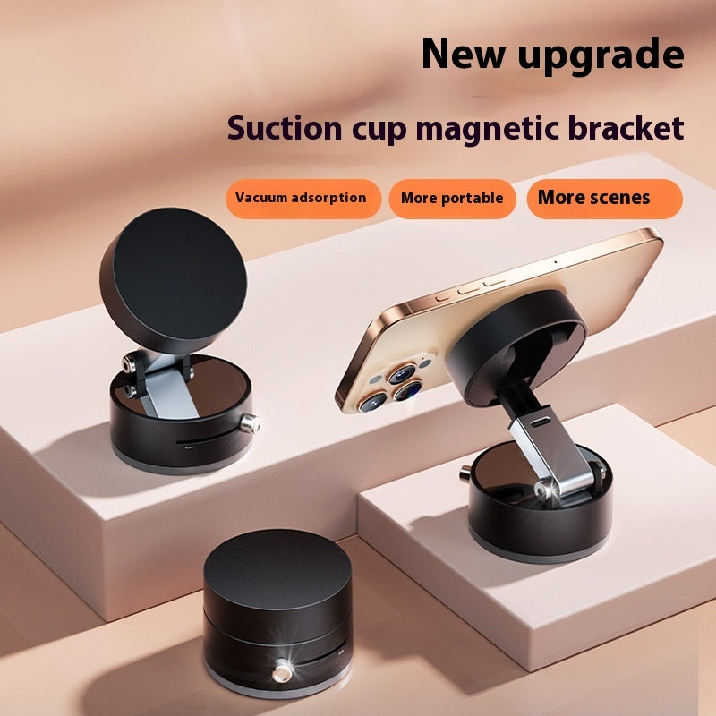 Foldable Magnetic Vacuum Car Phone Holder Foldable Suction Cup With Suction Cup Hands-Free Navigation For Smart Phone - NOMAN STORE LLC