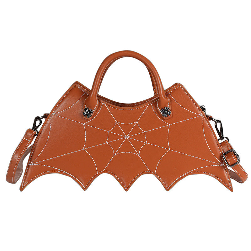 Halloween Spider Web Shape Shoulder Bags Personality Batgirl Tide Pu Handbags Fashoin Messenger Crossbody Bag - NOMAN STORE LLC