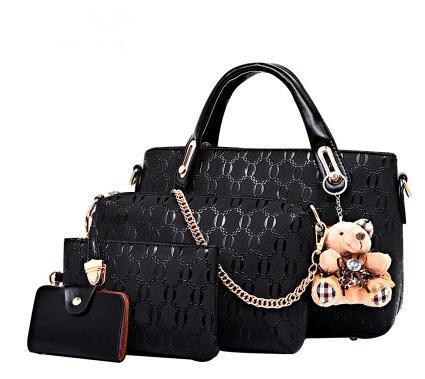 new Korean fashion handbags embossed four piece ladies bag shoulder diagonal handbag - NOMAN STORE LLC