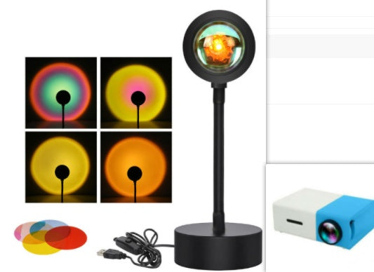 Sunset Projection Lamp Sunset Projector Night Light Wall Decoration Lighting - NOMAN STORE LLC