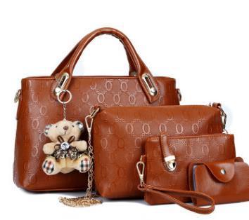 new Korean fashion handbags embossed four piece ladies bag shoulder diagonal handbag - NOMAN STORE LLC