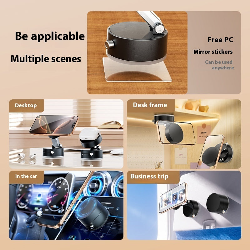 Foldable Magnetic Vacuum Car Phone Holder Foldable Suction Cup With Suction Cup Hands-Free Navigation For Smart Phone - NOMAN STORE LLC