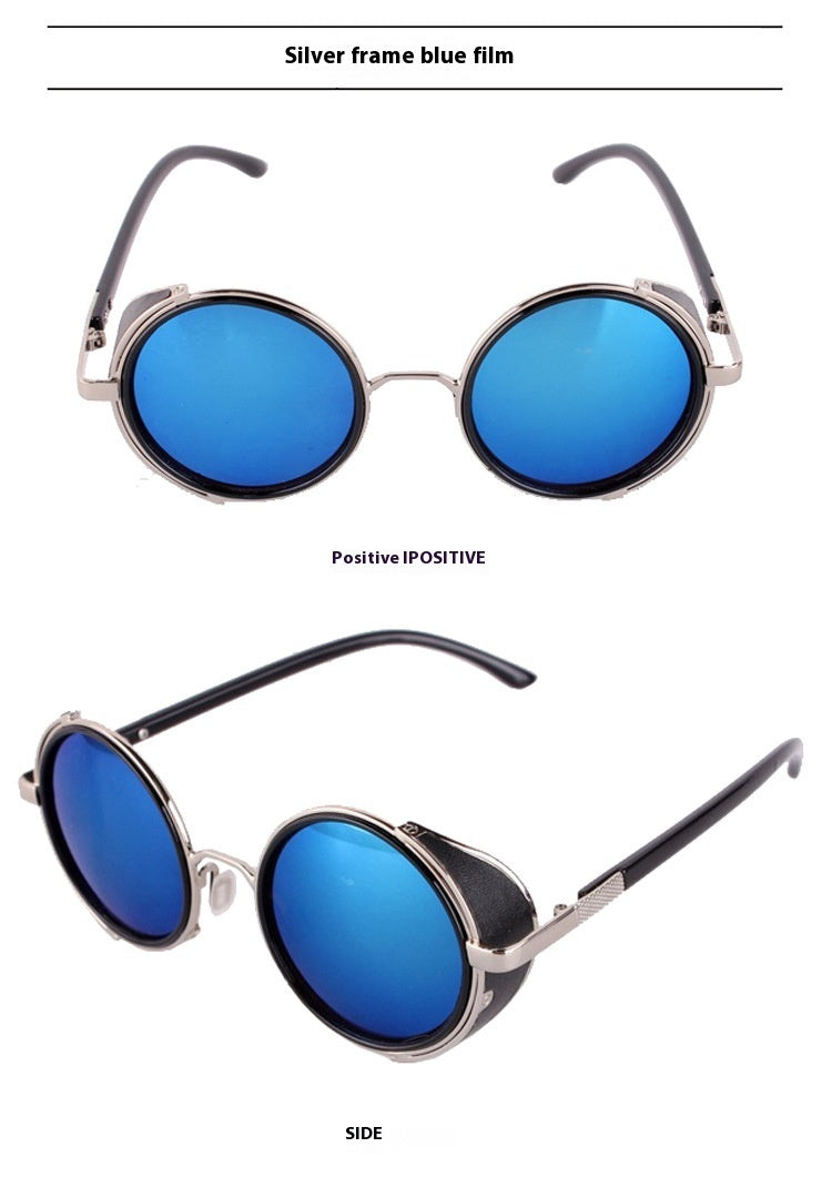 Round Retro Sunglasses Fashion UV Protection Sunglasses - NOMAN STORE LLC