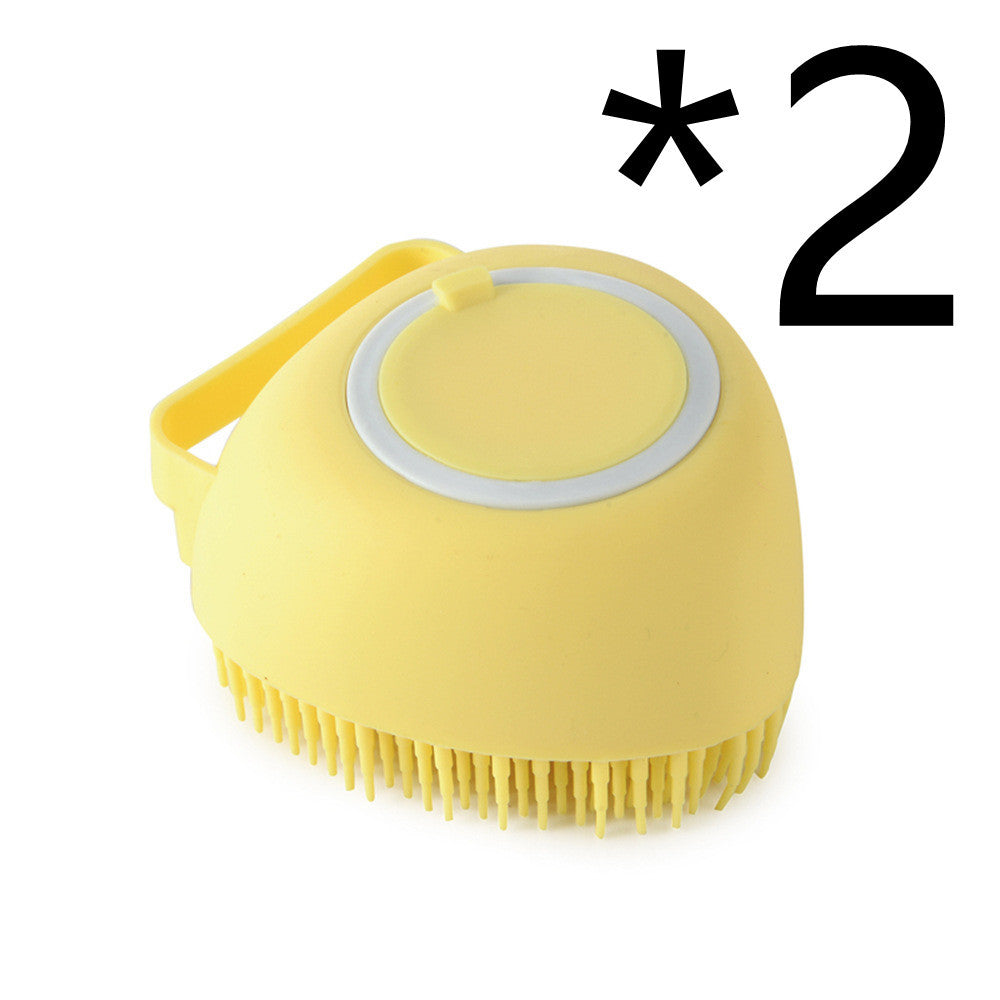 Silicone Dog Bath Massage Gloves Brush Pet Cat Bathroom Cleaning Tool Comb Brush For Dog Can Pour Shampoo Dog Grooming Supplies - NOMAN STORE LLC