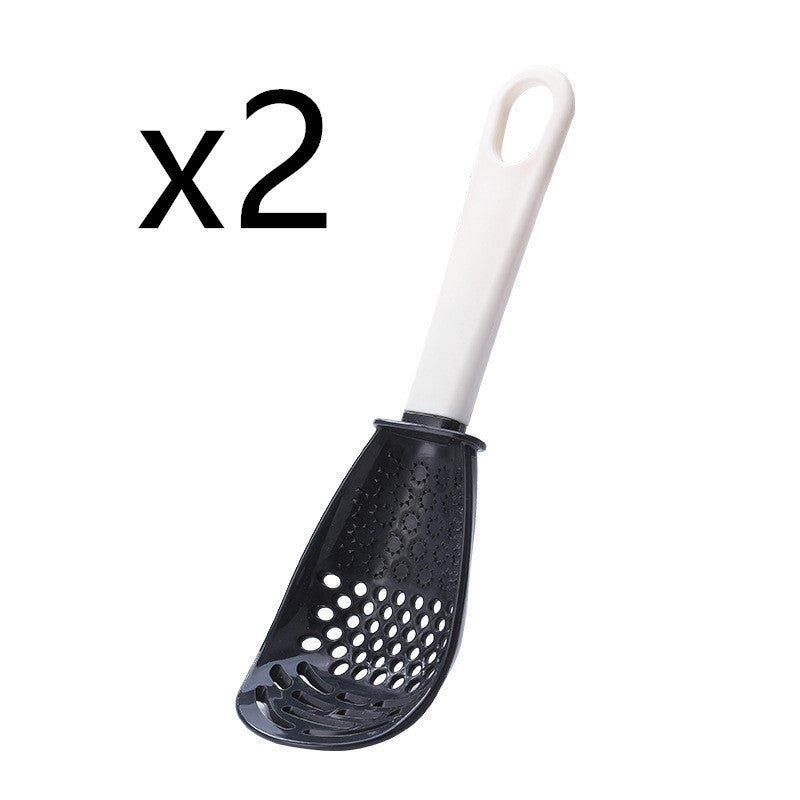 Multifunctional Slotted Spoon Grinding Cooking Spoon Mashed Auxiliary Food Ginger Garlic Spoon Press Potatoe Stir-frying Spatula Kitchen Gadget - NOMAN STORE LLC