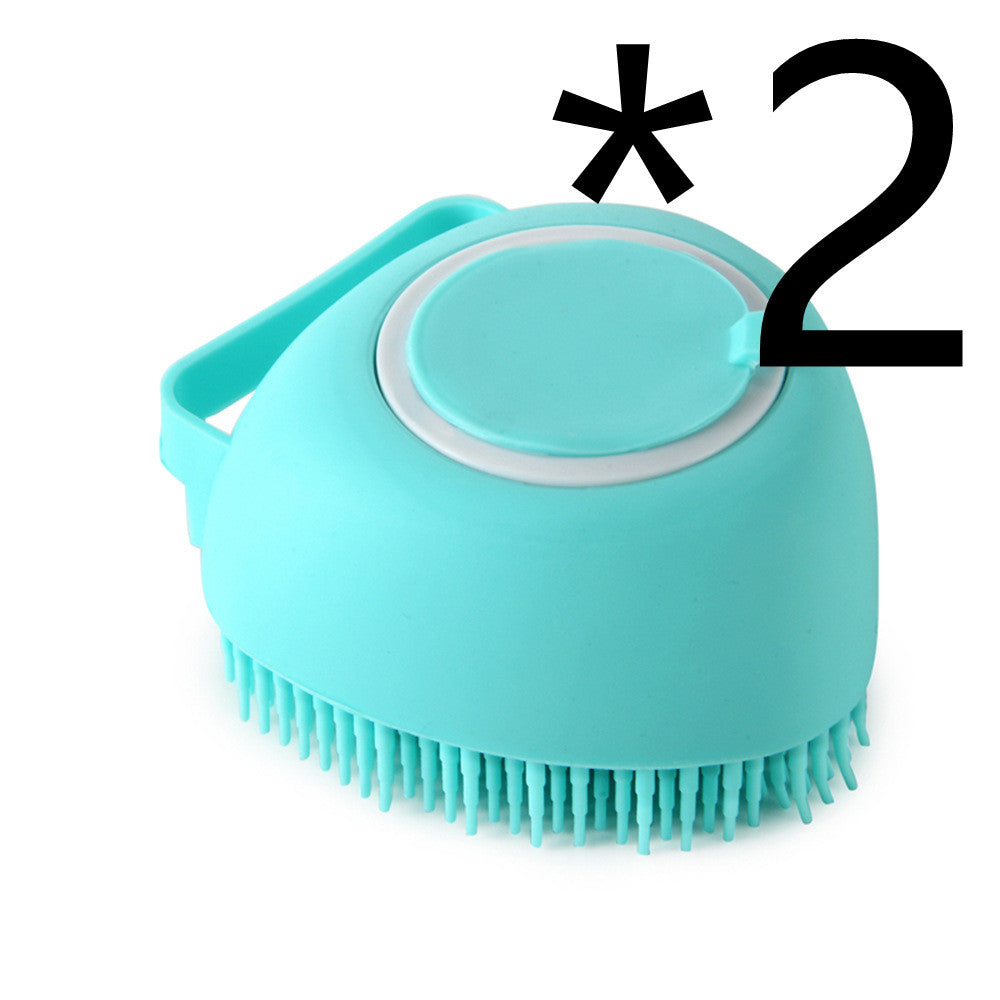 Silicone Dog Bath Massage Gloves Brush Pet Cat Bathroom Cleaning Tool Comb Brush For Dog Can Pour Shampoo Dog Grooming Supplies - NOMAN STORE LLC