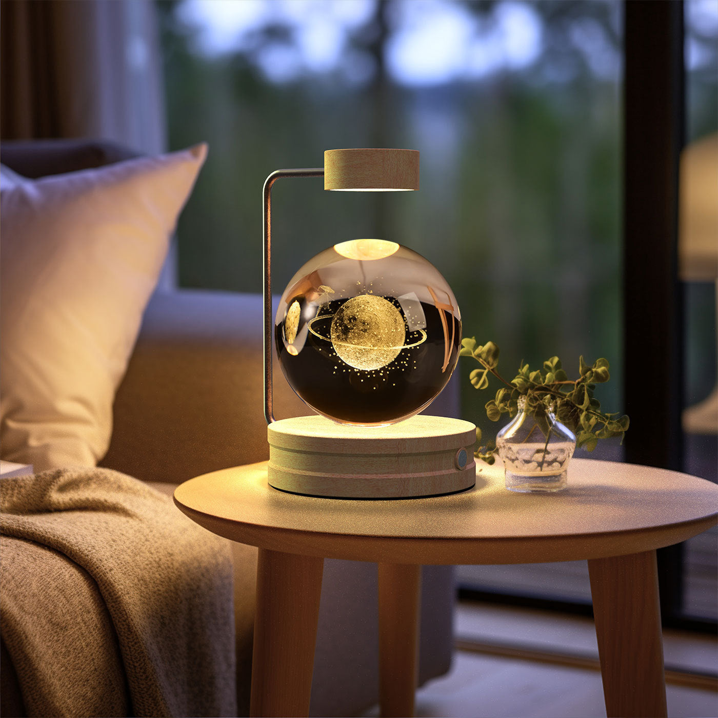 Crystal Ball Cosmic Dinosaur Indoor Night Light USB Power Warm Bedside Light Birthday Gift Night Lamp 410b0bac-e8de-4237-ab5a-aa21e350bde1
