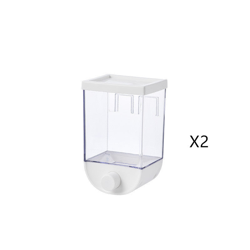 Kitchen Food Storage Easy Press Container Cereal Dispenser Wall Mounted Food Storage Box - NOMAN STORE LLC