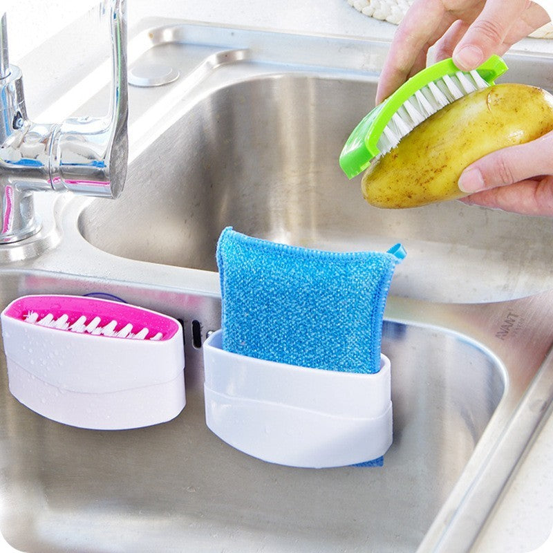 Creative Kitchen Knife And Fork Chopsticks Cleaning Brush With Suction Cup Fruit And Vegetable Cleaning Brush Kitchen Cleaning Brush - NOMAN STORE LLC