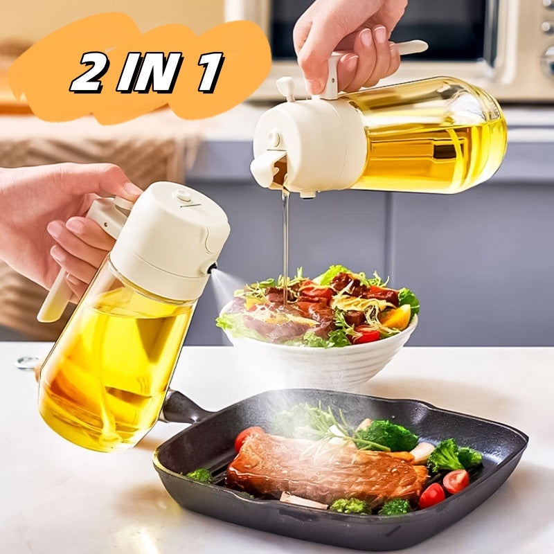 Perfect for Cooking, BBQ, Salad & Air Fryer. 2-in-1 design – Use it for Olive Oil, Vinegar, Soy Sauce & More! - NOMAN STORE LLC