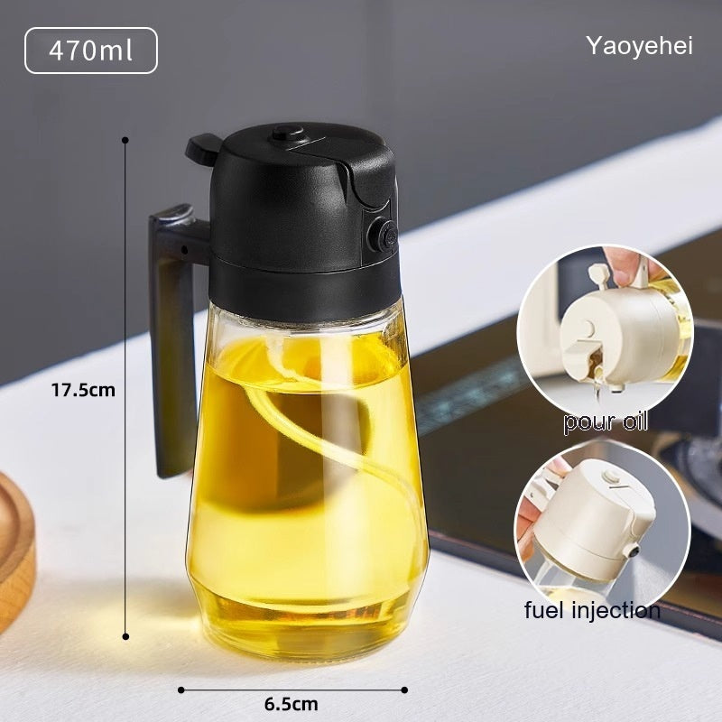 Perfect for Cooking, BBQ, Salad & Air Fryer. 2-in-1 design – Use it for Olive Oil, Vinegar, Soy Sauce & More! - NOMAN STORE LLC
