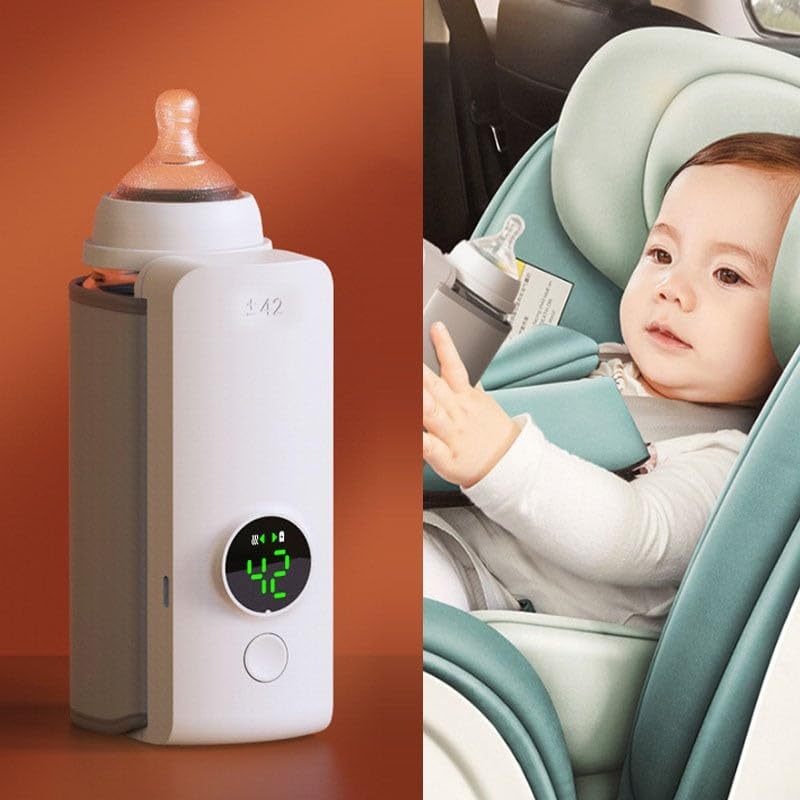 Portable Wireless Rechargeable Baby Bottle Warmer USB Charging And Heating Bag Portable Constant Temperature Milk Warmer Universal Bottle Insulation Sleeve - NOMAN STORE LLC