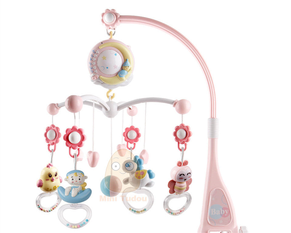 Baby Rattles Crib Mobiles Toy Holder Rotating Mobile Bed Bell Musical Box Projection Newborn Infant Baby Boy Toys - NOMAN STORE LLC