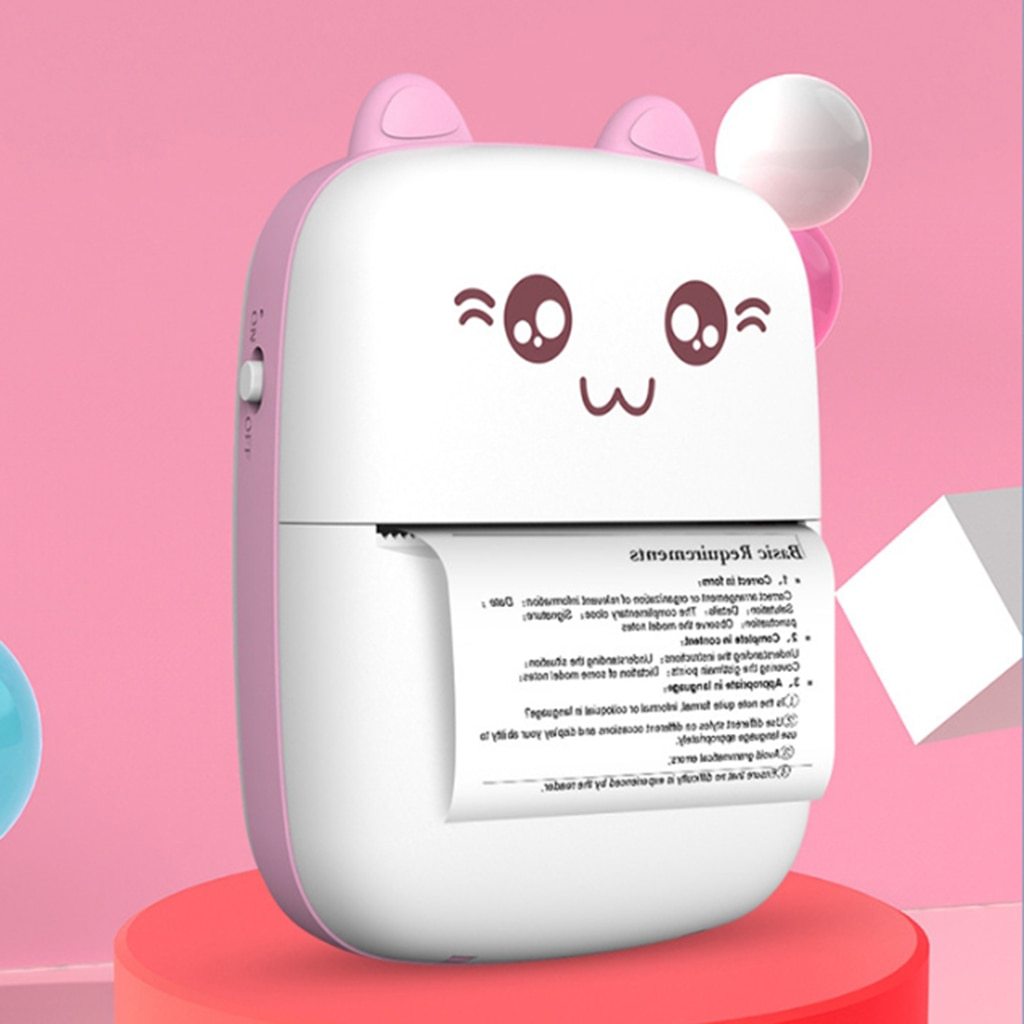 Mini Printer Portable Mini Bluetooth WiFi New Wrong Printer Mobile Phone Photo Title Note Hot Print Pocket Student Error Label Printer - NOMAN STORE LLC