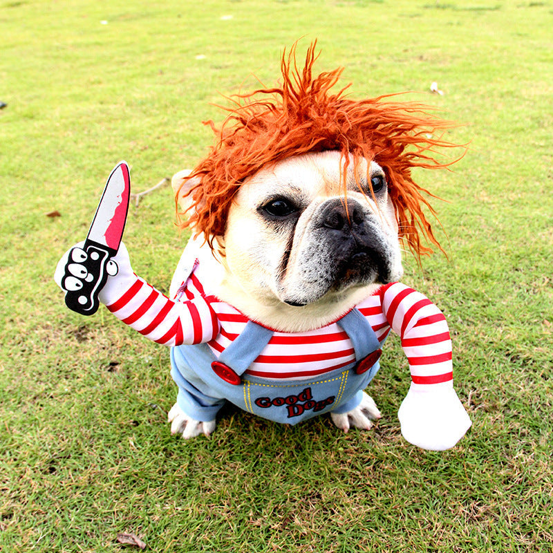 Halloween Pet Costume Pet Dog Funny Clothes Adjustable Dog Cosplay Costume Scary Costume Party Gatherings - NOMAN STORE LLC